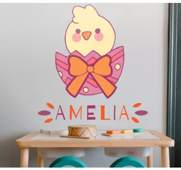 Customisable sticker cute chick design - TenStickers