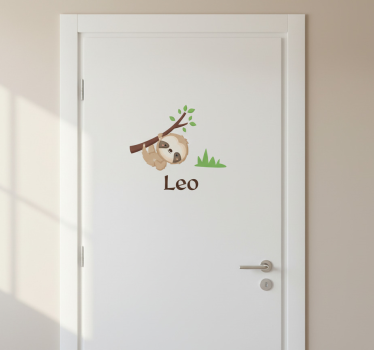 Customisable sticker sloth for kids' room - TenStickers