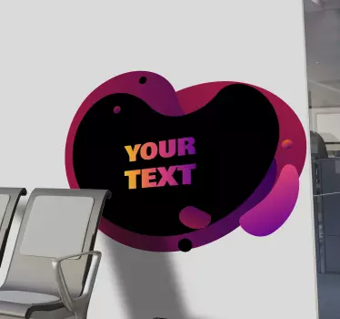 Customisable sticker with customizable bold text - TenStickers