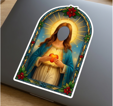 Customisable sticker woman saint personalise - TenStickers