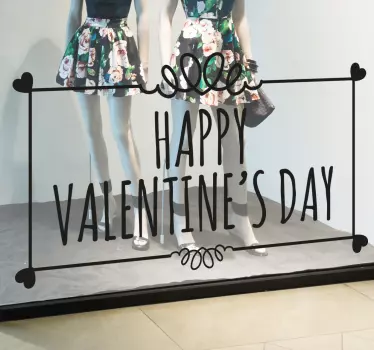 Customisable Valentine's Day Window Sticker - TenStickers