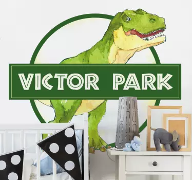Customised dinosaur sign dragon wall sticker - TenStickers