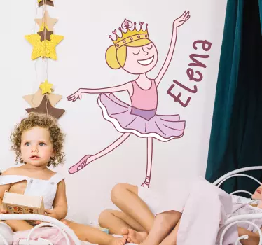 Customizable ballerina dance sticker - TenStickers