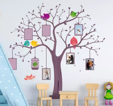 Customizable child tree vinyl tree wall decal - TenStickers