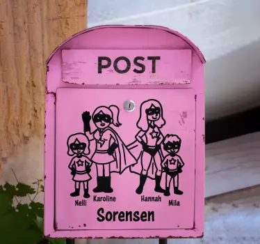 Customizable Family Heroes Location sticker - TenStickers