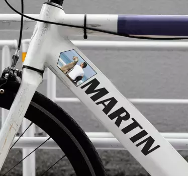 Customizable photo bike sticker - TenStickers
