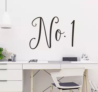 customizable number wall decal - TenStickers
