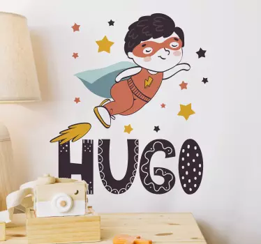 Customizable superhero name superhero wall decal - TenStickers