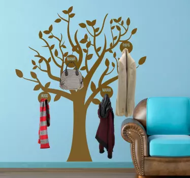 Customizable tree hanger coat hanger decal - TenStickers