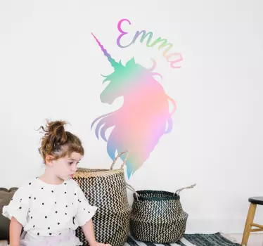 customizable unicorn silhouette fantasy wall sticker - TenStickers