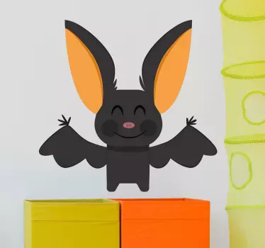 Cute bat halloween wall sticker - TenStickers