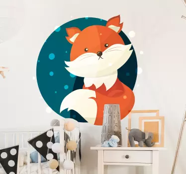 Cute fox drawing wild animal sticker - TenStickers
