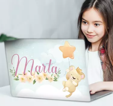 Cute Lion Character laptop skin - TenStickers
