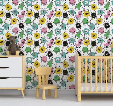 Cute Monster Patterns wall stickers for kid - TenStickers