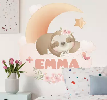 Cute Sloth Illustration wall stickers for kid - TenStickers