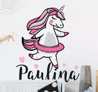 Cute unicorn in a skirt  Custom Sticker - TenStickers
