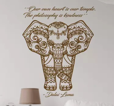 Dalai Lama Elephant Quote Decal - TenStickers