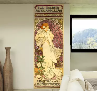 Dame Aux Camellias Poster Sticker - TenStickers