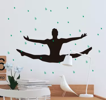 Dancer in the rain dance sticker - TenStickers