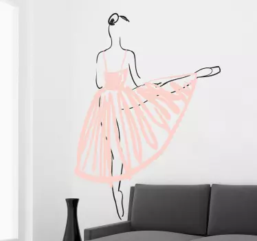 Dancer Rehearsing Sticker - TenStickers