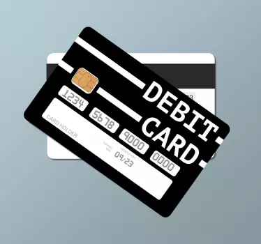 Debit card black background credit card sticker - TenStickers