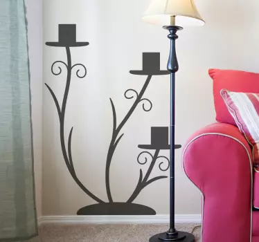 Decorative Candle Holder Sticker - TenStickers