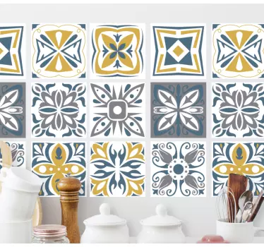 Decorative cement tiles tile transfer - TenStickers