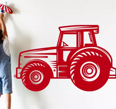 Detailed Farm Tractor industrial sticker - TenStickers