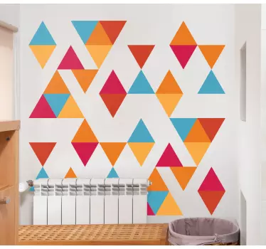 Diamond shape geometric art vinyl wall art - TenStickers
