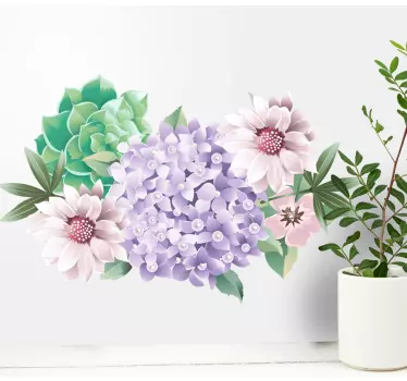 Different type of flowers nature stickers - TenStickers