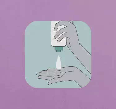 Disinfection sign sticker - TenStickers