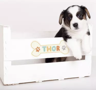 dog house name pet wall art - TenStickers