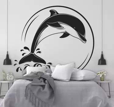 Dolphin  bath fish wall decal - TenStickers