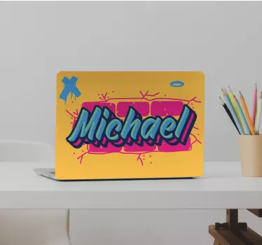 Dope style graffiti design laptop stickers - TenStickers