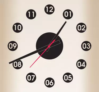 Dotted Clock Sticker - TenStickers