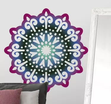 Dotted wishes mandala floral wall decal - TenStickers