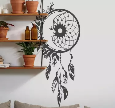 Dream catcher with moon object wall decal - TenStickers