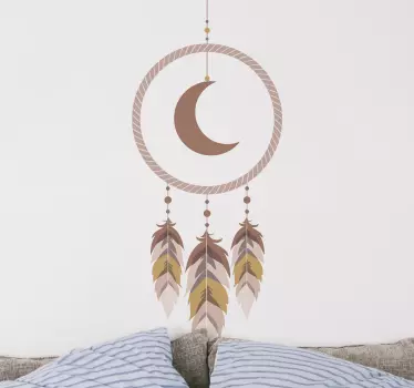 Dreamcatcher with moon object wall decal - TenStickers