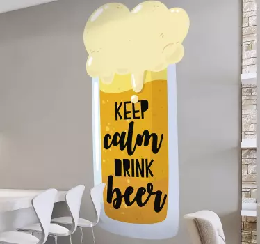 Drink beer drink wall decal - TenStickers