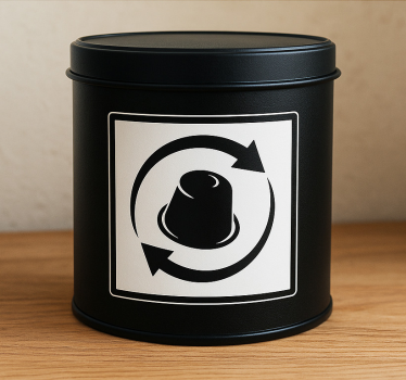 Drink sticker coffee capsule recycling symbol - TenStickers