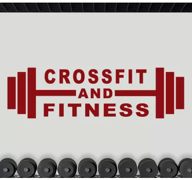 Drink sticker crossfit barbell decal - TenStickers