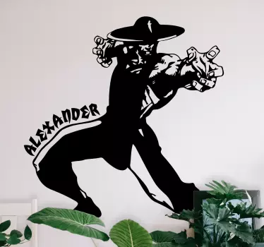 Dynamic Action Figure character sticker - TenStickers