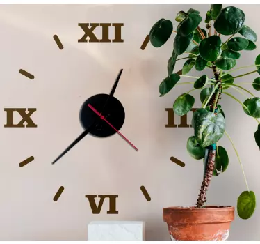 Easy and simple with Roman numbers clock sticker - TenStickers