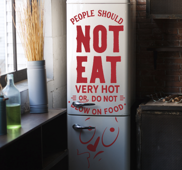 Eat or not to eat fridge wrap decal - TenStickers