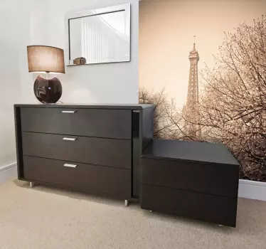 Eiffel Towel Trees Wall Mural - TenStickers