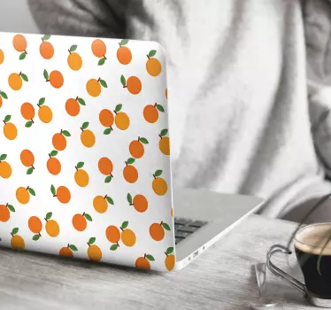 Elegant oranges laptop stickers - TenStickers