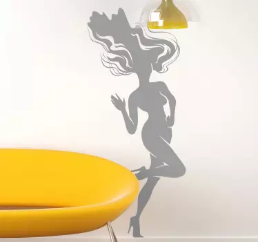 People sticker elegant silhouette woman - TenStickers