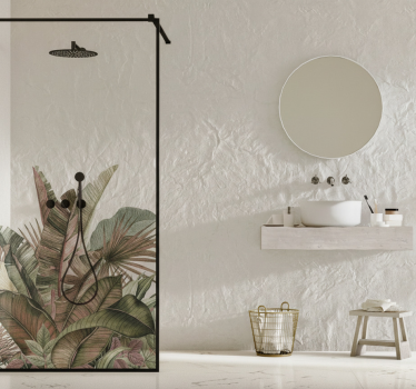 Elegant tropical trees window sticker - TenStickers
