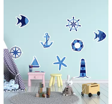 Elements of the sea nautical decal - TenStickers