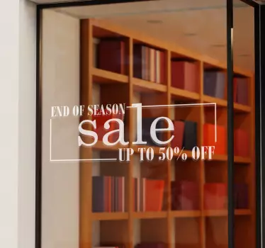 End of season shop window decal - TenStickers